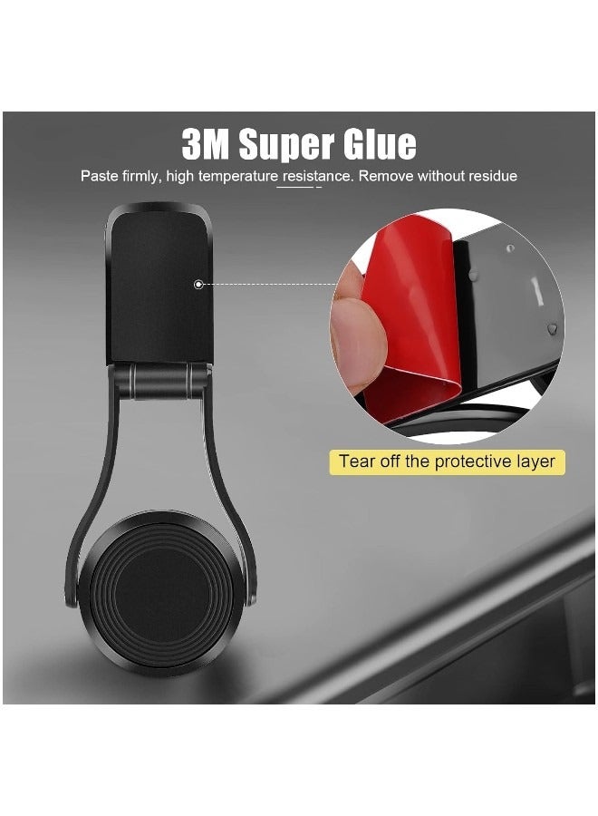 غلو حامل موبايل مغناطيسي للسيارة 2 في 1 لفتحات المكيف او طبلون السيارة، حامل هاتف محمول كاستويف مغناطيسي قوي للغاية للزجاج الامامي ولوحة العدادات والمطبخ لموبايل ايفون وسامسونج الذكية - Image 3