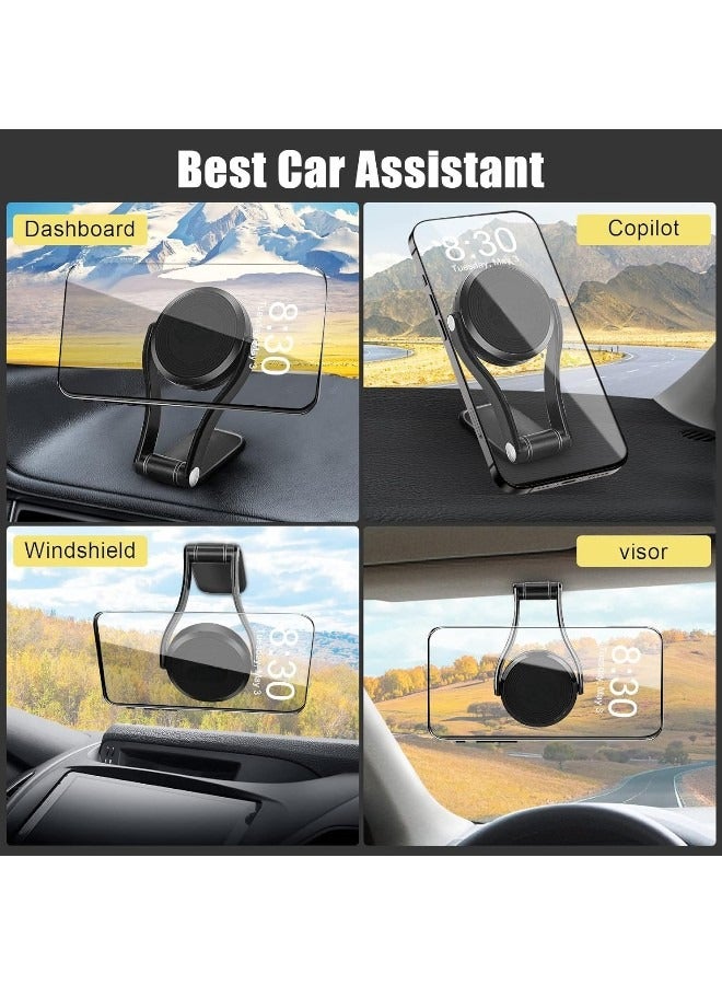 غلو حامل موبايل مغناطيسي للسيارة 2 في 1 لفتحات المكيف او طبلون السيارة، حامل هاتف محمول كاستويف مغناطيسي قوي للغاية للزجاج الامامي ولوحة العدادات والمطبخ لموبايل ايفون وسامسونج الذكية - Image 5