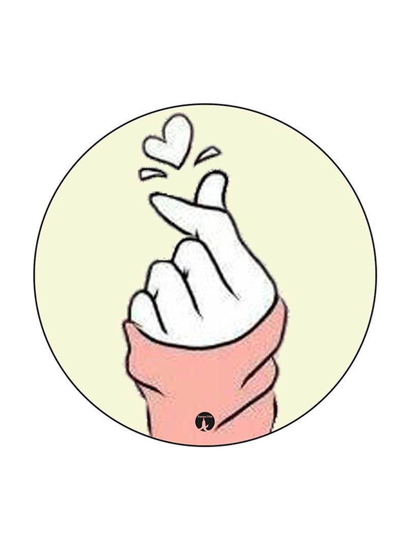 RKN Hand Printed Mouse Pad Round  Multicolour