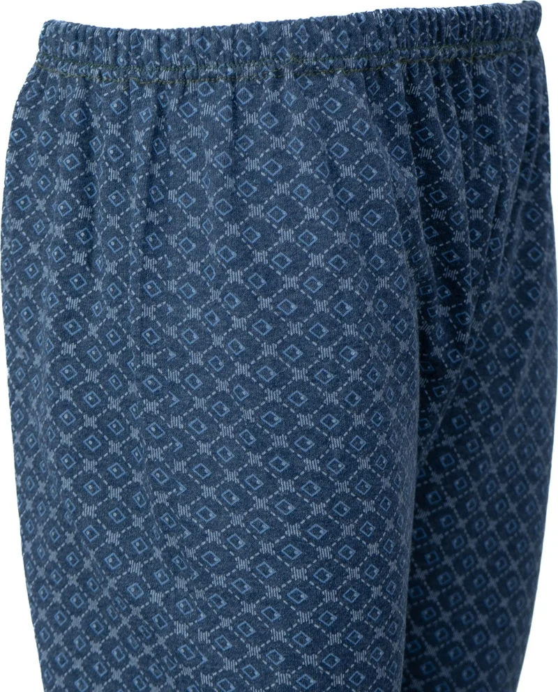 Oppland Men's Winter Pajamas Cotton Thick Fleece Lined Patterned Elastic Legs Keeps You Warm and Comfortable
