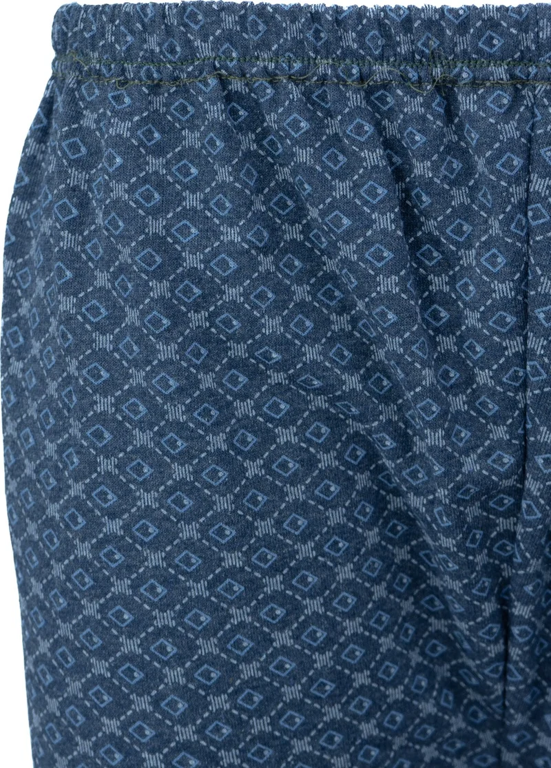 Oppland Men's Winter Pajamas Cotton Thick Fleece Lined Patterned Elastic Legs Keeps You Warm and Comfortable
