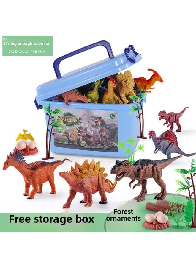 Simulation Dinosaur Toy Plastic Large Tyrannosaurus Rex Triceratops Animal Model Boys And Girls First Year Birthday Gift-Color:28 Piece Dinosaur (Bag) - Image 3