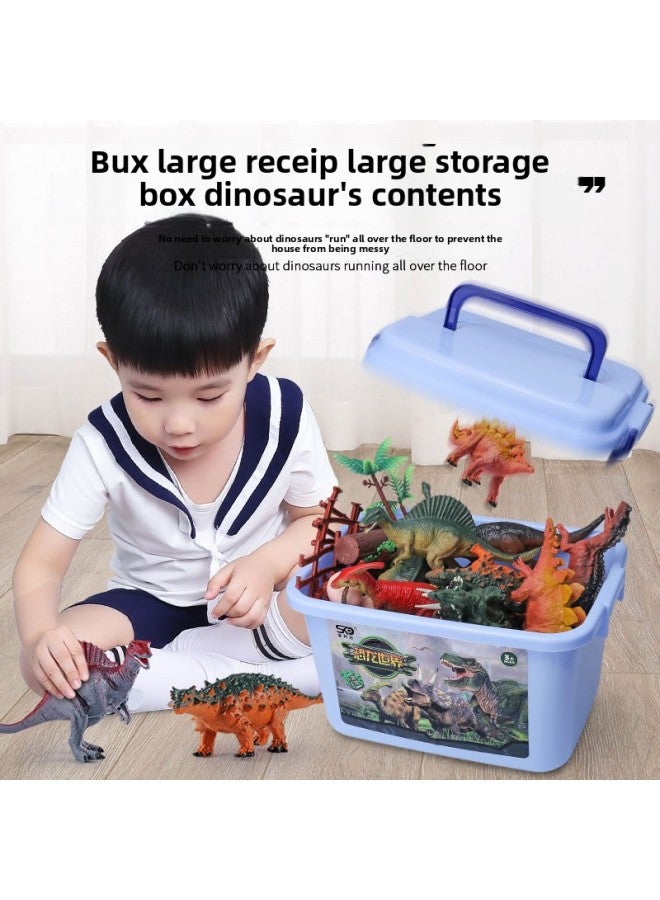 Simulation Dinosaur Toy Plastic Large Tyrannosaurus Rex Triceratops Animal Model Boys And Girls First Year Birthday Gift-Color:28 Piece Dinosaur (Bag) - Image 2