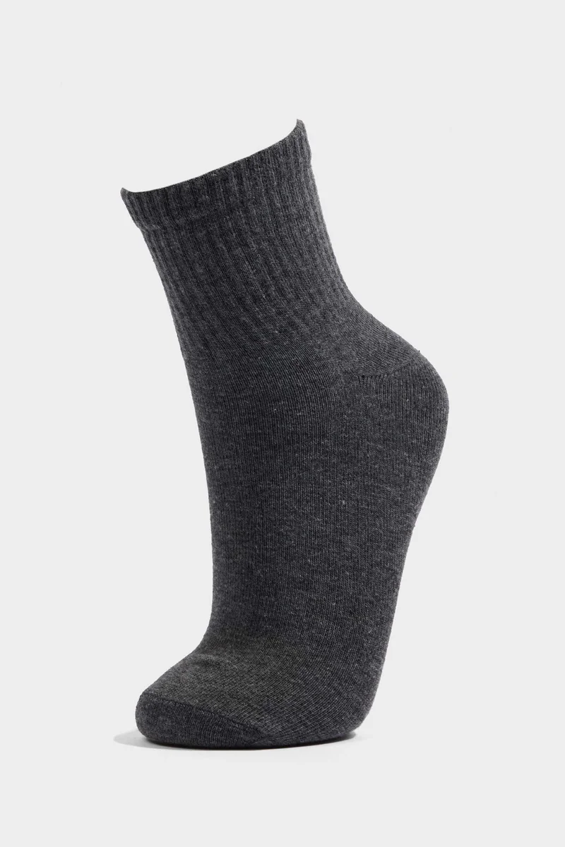 ديفاكتو Woman Embroidered 3 Piece Cotton Ankle Socks