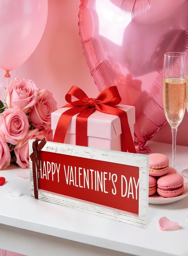 Yewfold Happy Valentine's Day Wooden Tabletop Sign, Vintage Valentines Wooden Table Decor for Home, Shelf, Mantel, Desk, Fireplace Decorations (valentines) - Image 2