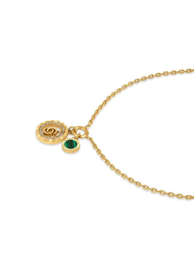 شيروتي 1881 Fiora Gold Double Round Motif Necklace for Women