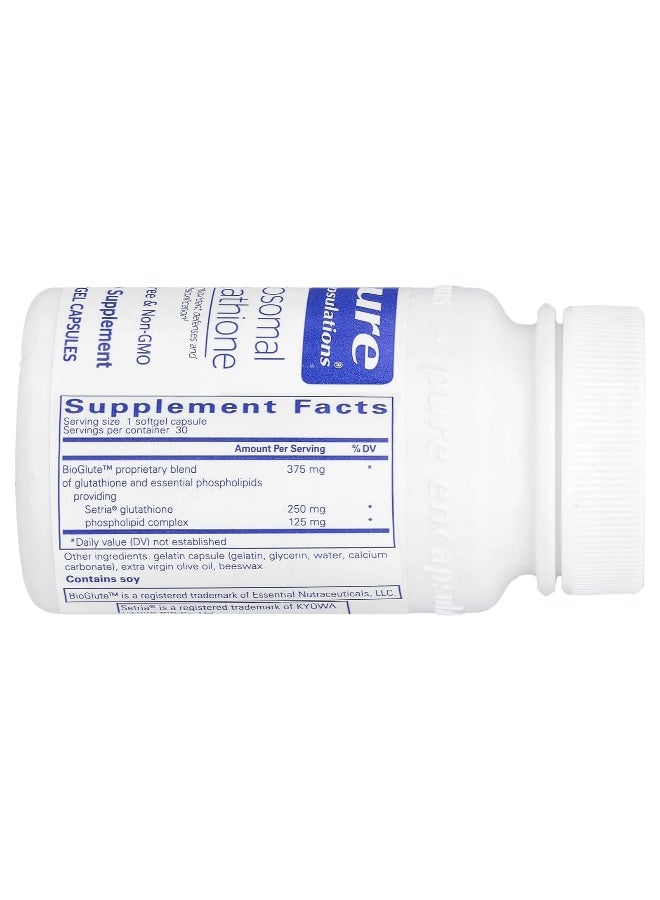 Pure Encapsulations, Liposomal Glutathione, 375 mg, 30 Softgel Capsules - Image 2