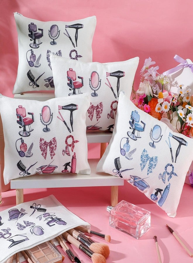 Reginary 9 Pcs Christmas Hairstylist Gifts Favors Hairstylist Makeup Bags Hairdresser Toiletry Bag Cosmetology Cosmetic Pouch Gifts for Cosmetology Student Teacher Men Women Holiday Party Supplies - Image 4