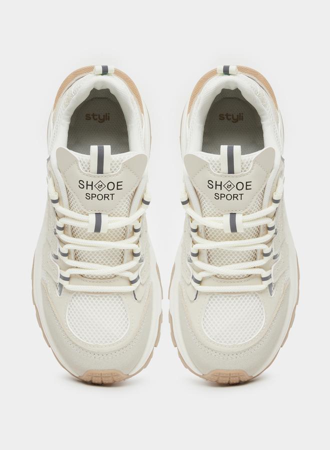 Styli Chunky Sole Lace Up Sneakers  - Image 5
