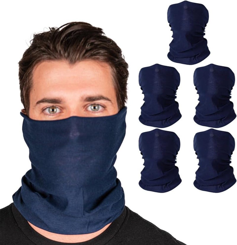 Sa Company 5-Pack UV Face Shield | UV 30+ Multipurpose Neck Gaiter Balaclava for Adults - Image 1