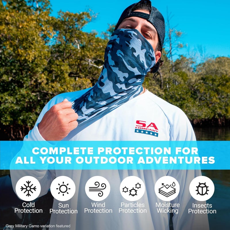 Sa Company 5-Pack UV Face Shield | UV 30+ Multipurpose Neck Gaiter Balaclava for Adults - Image 2