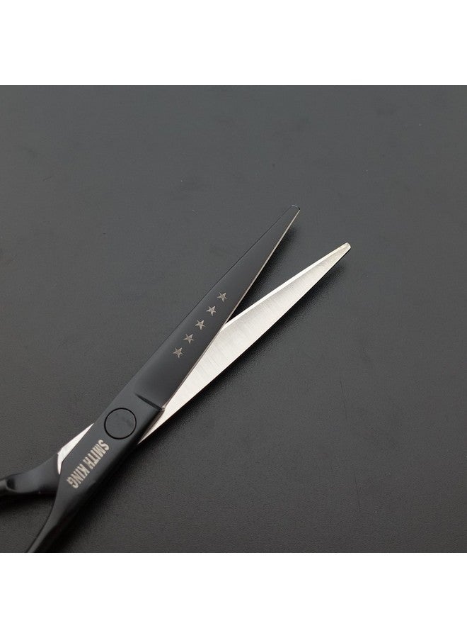 Smithking 6.0 Inches Professional hair cutting thinning scissors set with razor (Black) - Image 4