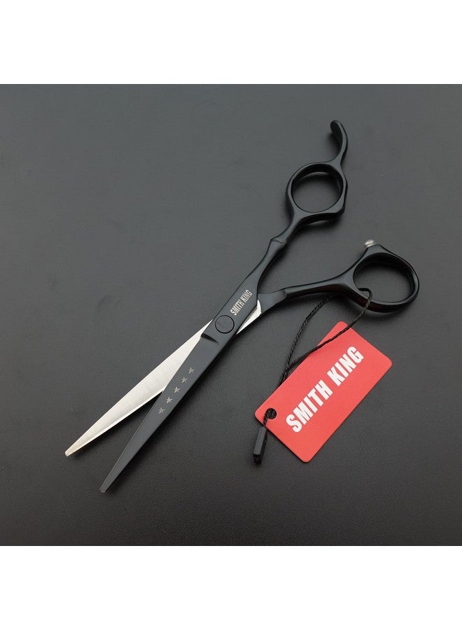 Smithking 6.0 Inches Professional hair cutting thinning scissors set with razor (Black) - Image 5