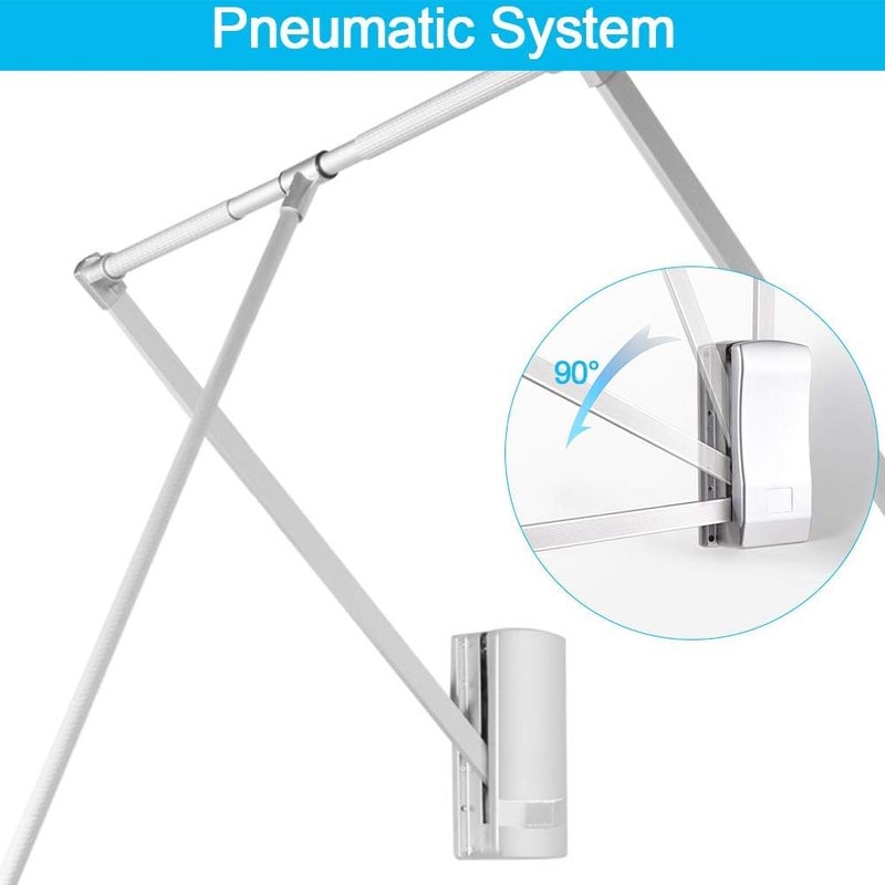 woobles Pull Down Closet Rod Wardrobe Clothes Hanger Rail Lift Closet System Storage Organizer Soft Close Aluminium Garment Hanging Rack for Soft Return Space Saving (Adjustable Width 23.62-33.86inch)- - Image 4