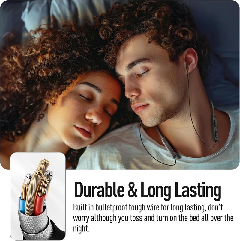Hearprotek Wireless Headphones, Bluetooth 5.4 Sleep Soft and Lightweight in-Ear Earbuds for Sleeping, 25+Hour Playtime, Ideal for Side Sleepers, Relaxing, Meditating - Image 4