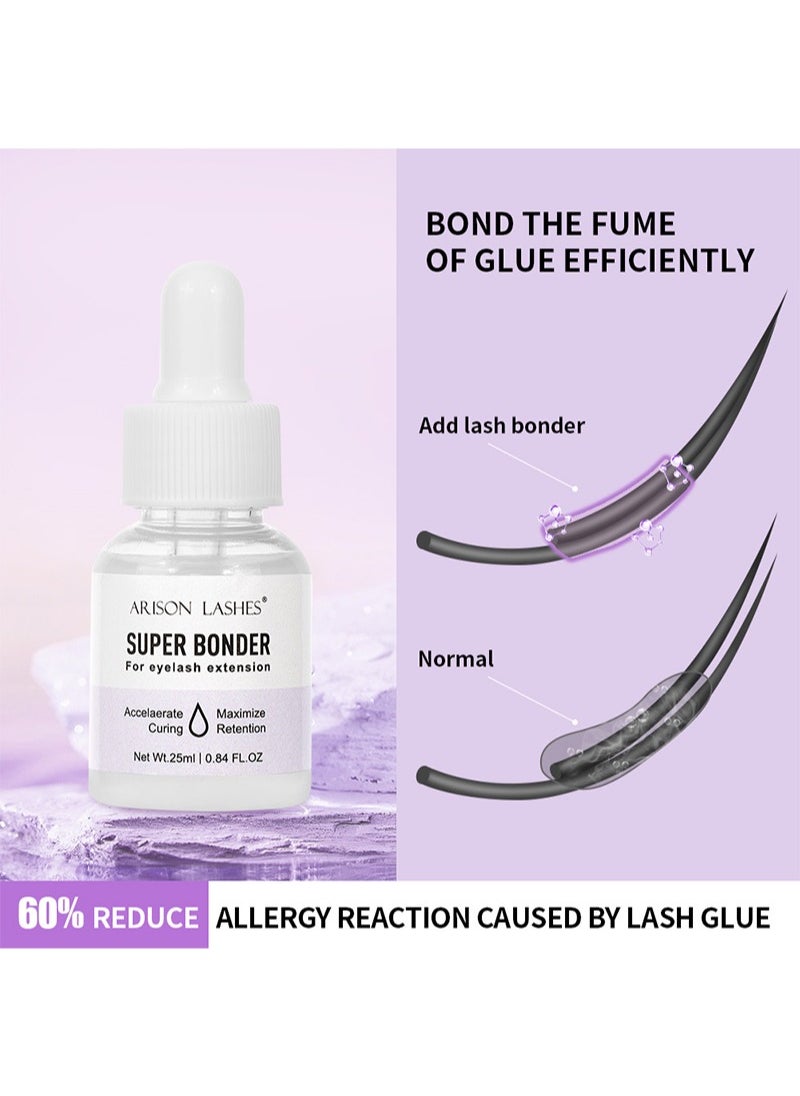 ARISON LASHES - Eyelash Extension Applicator, No Glue, Eyelash Extension Glue Accelerator, Sealant Adhesive, Accelerates Glue Drying Time, Add Glue Elasticity (Ultra Strong Sealant 25ml) - Image 1