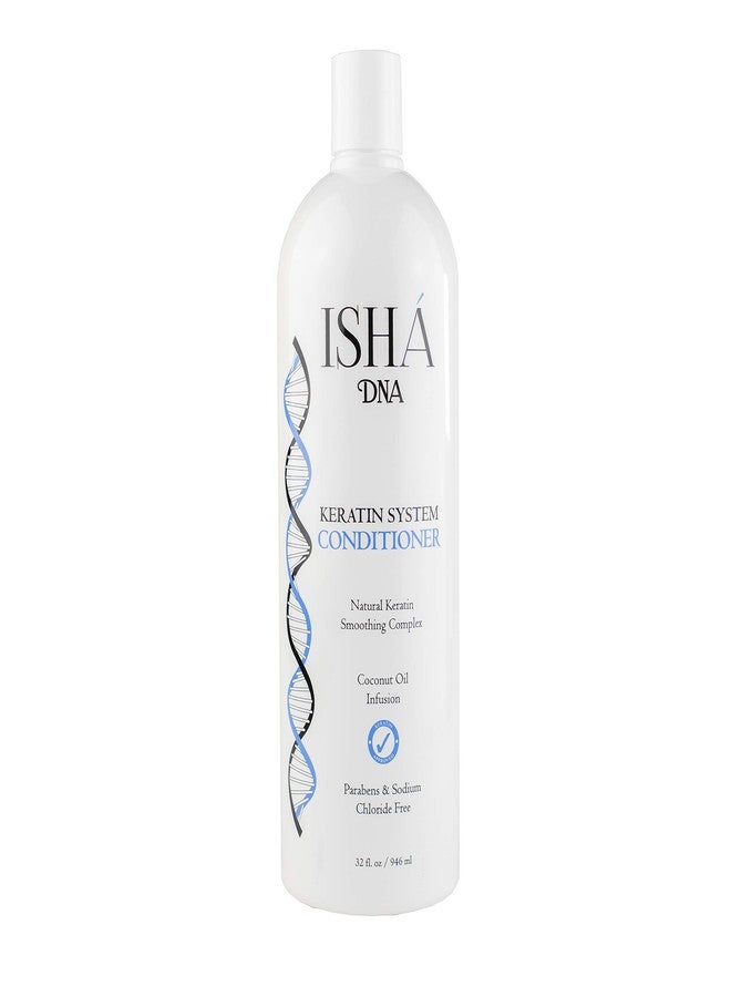 ISHA DNA Keratin Treatment System Conditioner - Sulfate and Parabens Free - Perfect for Keratin Treated Hair - Infused with Coconut Oil - For All Hair Types. (32 Fl Oz.) - Image 1