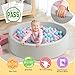 TRENDBOX Extra Large Soft Foam Ball Pit 512 x 118 NO Balls in Large Sponge Round Ball Pool Indoor Round Ball Pits Children Toddler Playpen Light Gray - Image 4