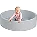 TRENDBOX Extra Large Soft Foam Ball Pit 512 x 118 NO Balls in Large Sponge Round Ball Pool Indoor Round Ball Pits Children Toddler Playpen Light Gray - Image 3