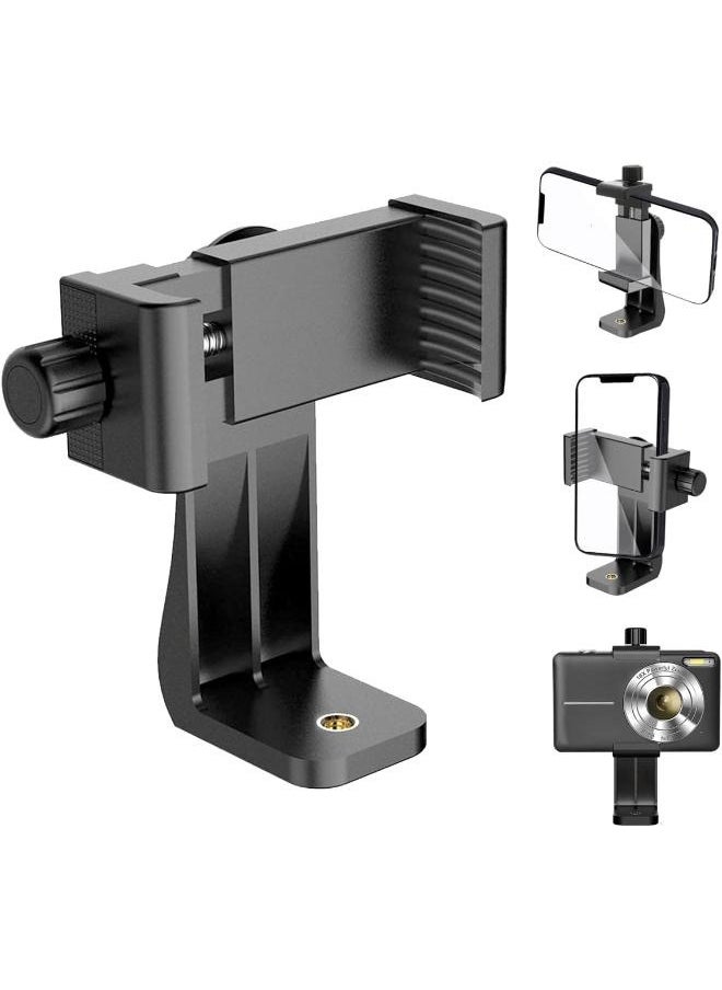 Generic - Tripod Mount Adapter Rotatable Bracket with 1/4 inch Screw Adjustable Clip for iPhone, Android Cell Phone, Selfie Stick, Camera Stand - Image 1