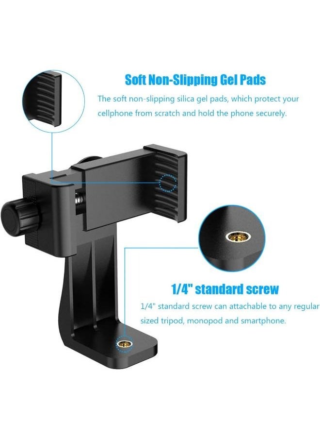 Generic - Tripod Mount Adapter Rotatable Bracket with 1/4 inch Screw Adjustable Clip for iPhone, Android Cell Phone, Selfie Stick, Camera Stand - Image 1