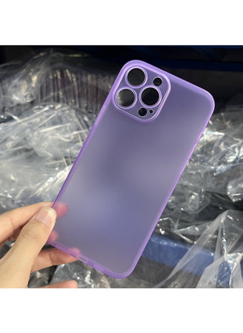 For Iphone 14 Transparent Mobile Phone Case For Iphone14plus Solid Color All-inclusive Pp Hard Case For Spot Wholesale-Color:light Purple (opp Hanging Bag Packaging Model Standard)-Applicable Model:For Apple XR