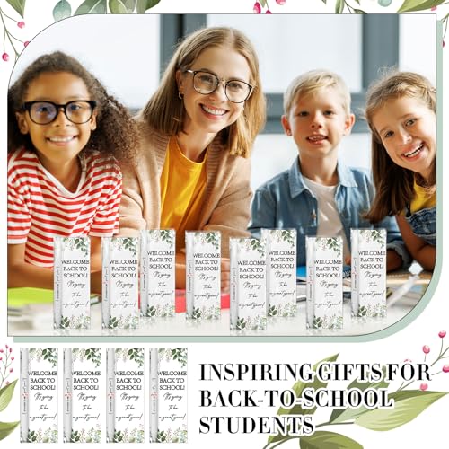 Dunzoom 50 Sets Welcome Back to School Gifts Include Greeting Cards and Inspirational Ballpoint Pens First Day of School Stationery Set for Teachers Students Reward Supplies(Paper,Classic Style) - Image 2