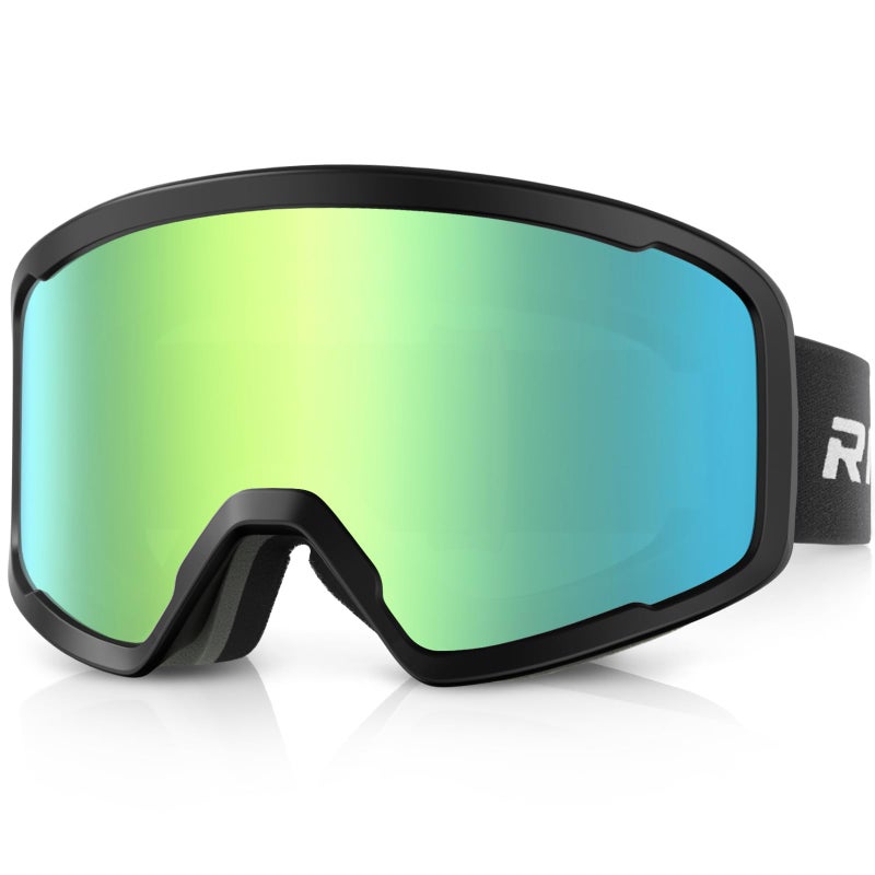RIOROO Ski/Snowboard Goggles for Men Women, OTG Snow Goggles Anti Fog 100% UV Protection Snowboarding Goggles - Image 1
