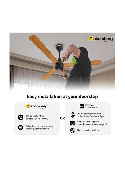 atomberg Ameza 1200mm BLDC Ceiling Fan with Remote Control | BEE 5 star Rated Energy Efficient Ceiling Fan | High Air Delivery | 1+1 Year Warranty (Gloss White)