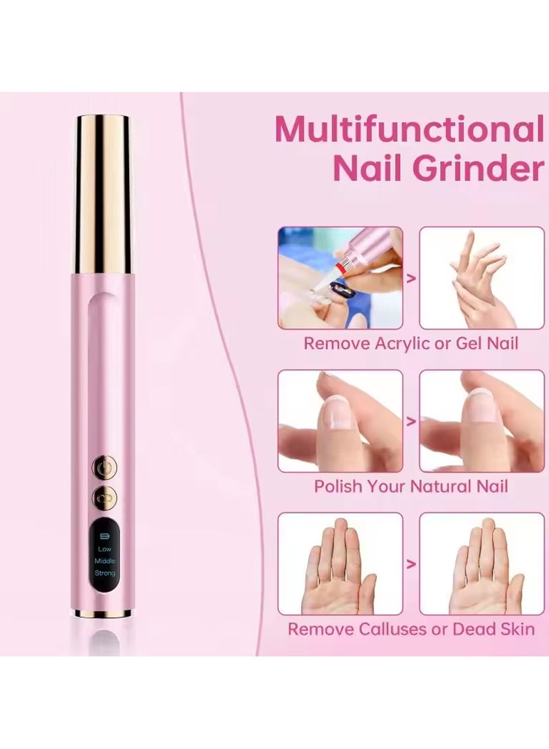 Multifunctional Electric Nail Drill with 9 grinder bit - calluses, dead skin, acrylic or gel nail remover, nail polisher - Image 4