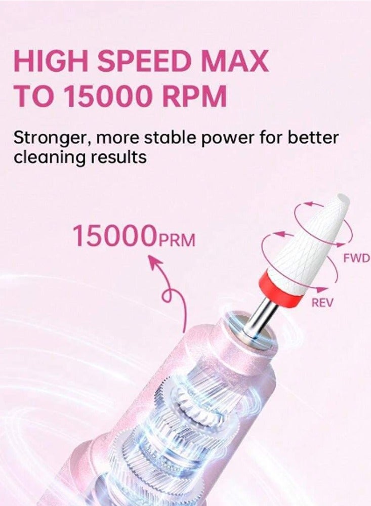 Multifunctional Electric Nail Drill with 9 grinder bit - calluses, dead skin, acrylic or gel nail remover, nail polisher - Image 3