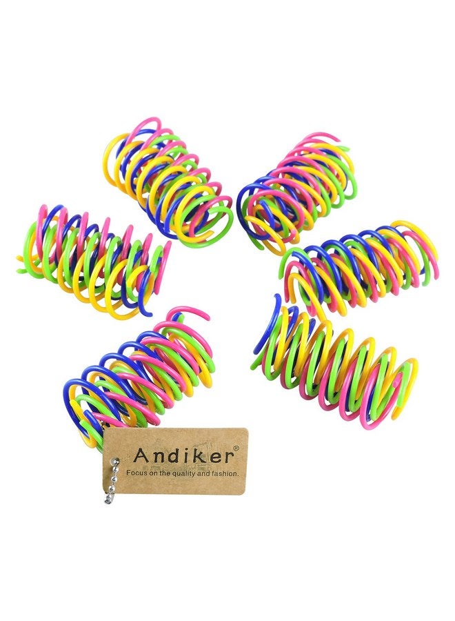 Andiker Cat Spring Toy, 24pcs Colorful Cat Spiral Springs Creative and Interactive Cat Toy Durable Heavy Plastic Springs Cat Toys for Cat Interactive Toys for Indoor Cats (24pcs) - Image 1