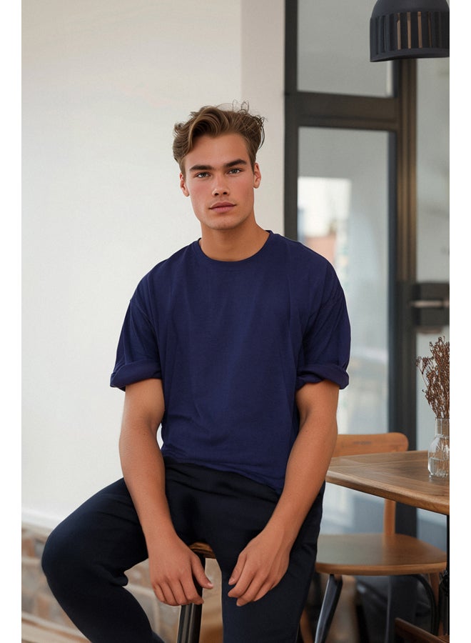 trendyol Basic Crew Neck Oversize/Wide Cut Short Sleeve T-Shirt TMNSS21TS0811 - Image 2