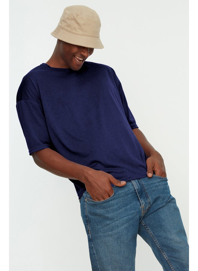 trendyol Basic Crew Neck Oversize/Wide Cut Short Sleeve T-Shirt TMNSS21TS0811 - Image 5
