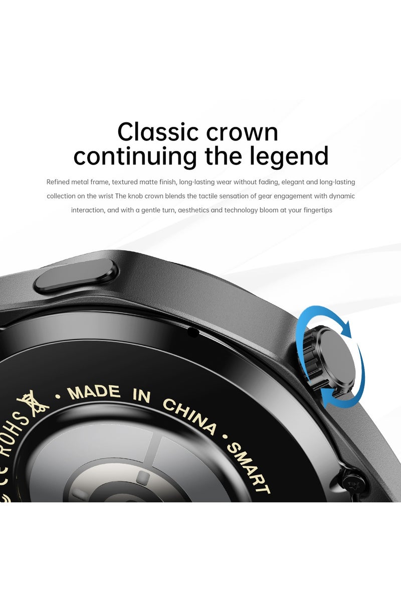 رولستيمي ساعة ذكية للرجال ، بلوتوث الرد / إجراء المكالمات ، وسائط رياضية متعددة ، إعدادات شخصية ديي ، 1.53 بوصة ملء الشاشة التي تعمل باللمس ، العالمي لالروبوت 4.4 فوق /دائرة الرقابة الداخلية 9.0 فوق الأنظمة - Image 4