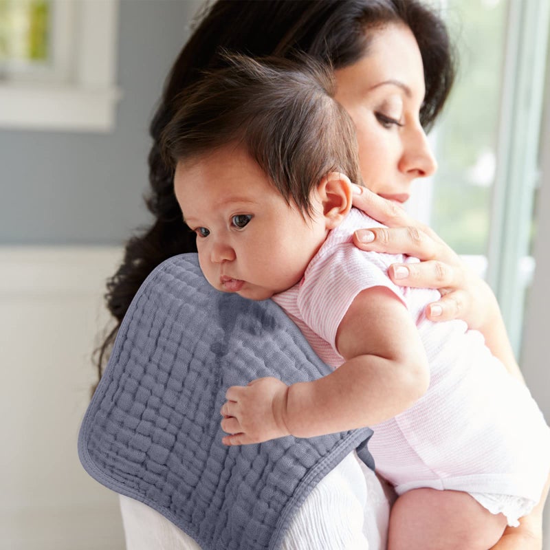 Looxii Muslin Burp Cloths 100% Cotton Muslin Cloths Large 20''x10'' Extra Soft and Absorbent 6 Pack Baby Burping Cloth for Boys and Girls(Multicolor) - Image 5