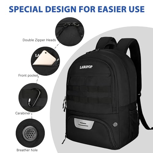 LARIPOP Soccer Backpack,Soccer Bag with Ball Holder and Shoe Compartment,Sports Equipment Training Bags Fits Basketball Football Volleyball and Accessories - Image 5