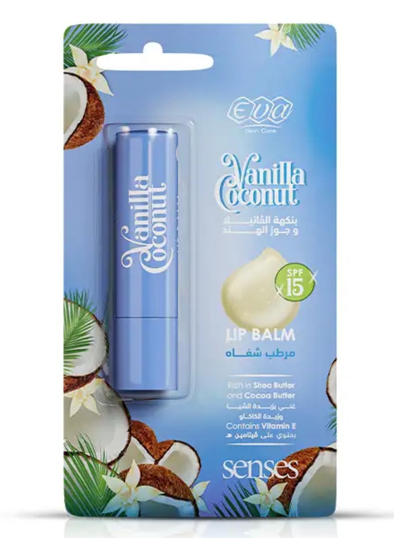Eva Skin Care Senses Lip Balm - Vanilla Coconut - 4 G
