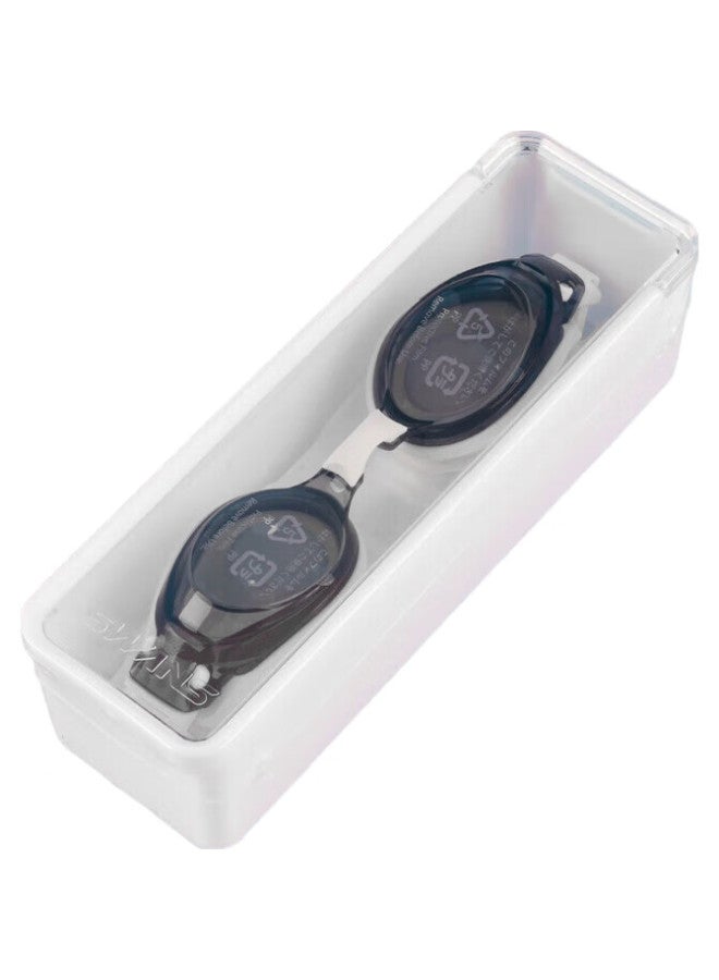 Swans Swimming Goggles, Imported From Japan, Waterproof, Anti-Fog, High-Definition, For Nearsighted Men And Women, Coated Lenses, For Swimming And Diving, White - Image 1