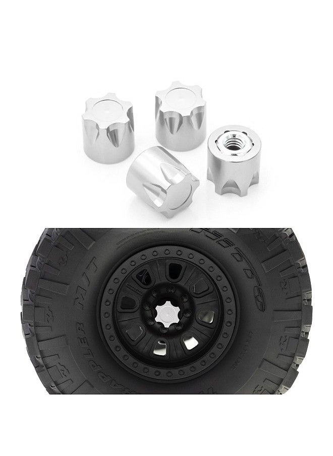 Generic - 4PCS Aluminium Wheel Rim Center Cap M4 Nut Replacement for TRAX4 TRAX6 SCX10 90046 Redcat Gen8 Tamiya MST CFX VS4-10 1/10 Remote Control Crawler - Image 1