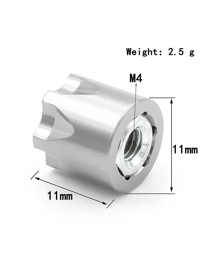 Generic - 4PCS Aluminium Wheel Rim Center Cap M4 Nut Replacement for TRAX4 TRAX6 SCX10 90046 Redcat Gen8 Tamiya MST CFX VS4-10 1/10 Remote Control Crawler - Image 1