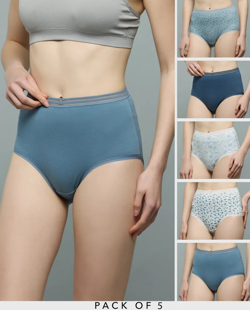 R&B 5 Pack Printed Full Briefs