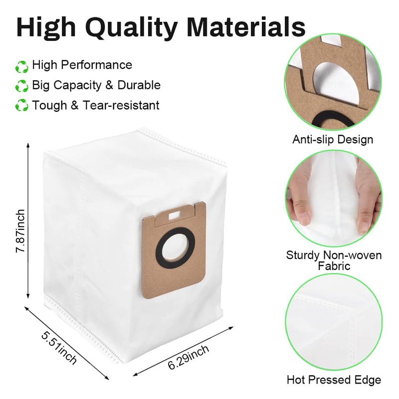 Verilux 4Pcs Replacement Parts Dust Collector Bag for Dreame D10s Plus Vacuum Cleaner Reuseable Dust Collector Bags for Hair Dirt and Debris Dust Bags Vacuuming Accessories for Dreame D10s Plus - Image 2