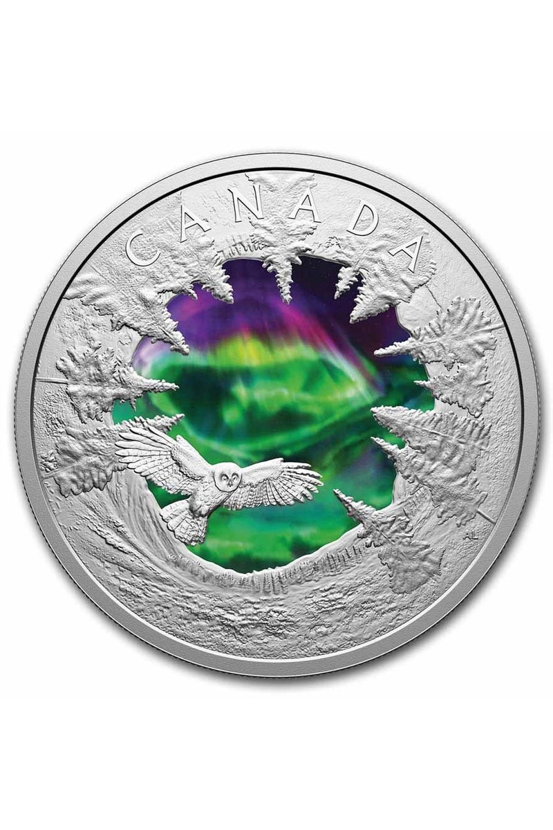 Royal Canadian كندا سحر الأضواء الشمالية الكندية ليرة فضة 2 اونصة  - Image 1