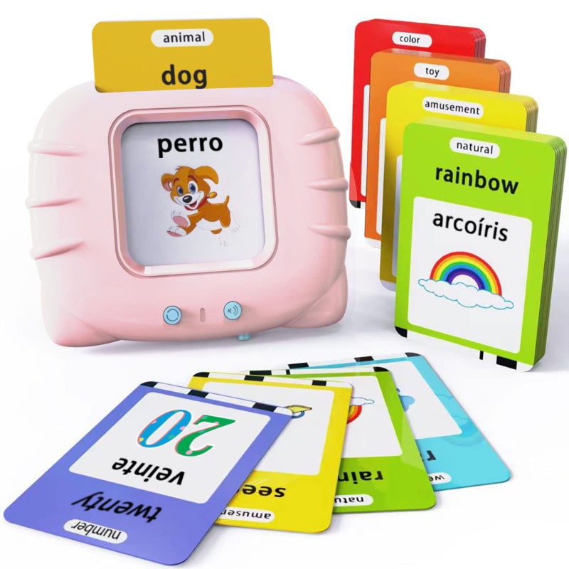 Lapare Spanish and English Bilingual Audible Flash Cards Toy with Music for Toddlers 1 2 3 4 5 Learn Spanish and English for Kids Nias Nios Bebes - Image 2