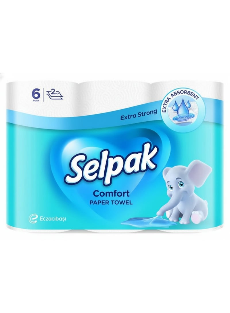 Comfort Paper Towel 2Ply Pack Of 6 Rolls