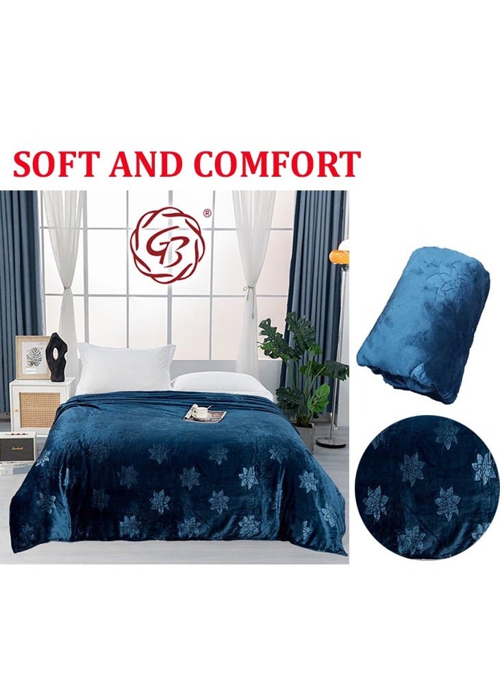 GB Embossed Design  for All Season Roll Blanket for  Throw  Sofa & Bed Comfortable and Soft - Image 1