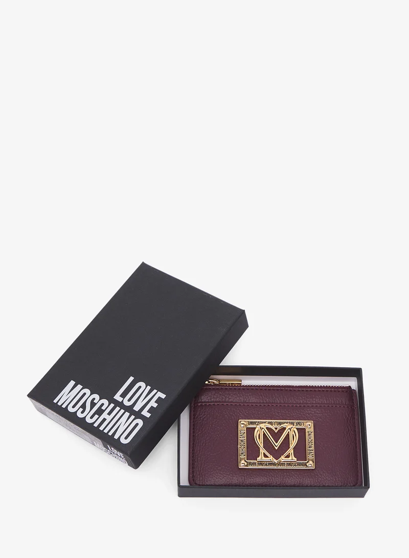 Love Moschino Zip through logo wallets