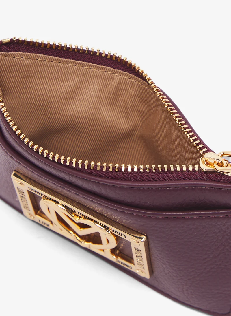 Love Moschino Zip through logo wallets