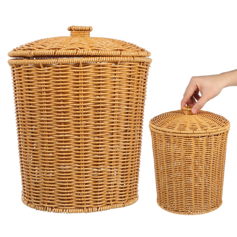 Portable Laundry Basket Handheld Sundries Basket Dirty Clothes Container 11.4x9.3x7.9 Inch - Image 2